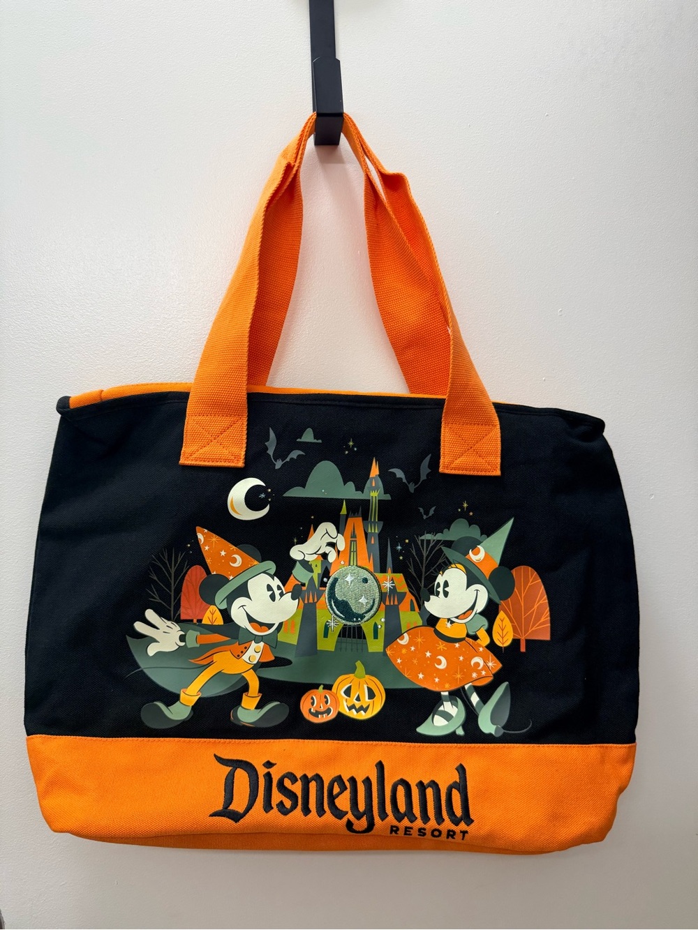 Women’s Disney Parks Halloween Tote Bag - Black & Orange